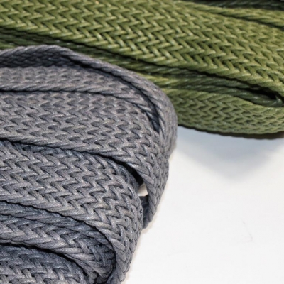 Gurtband geflochten | asche-grau